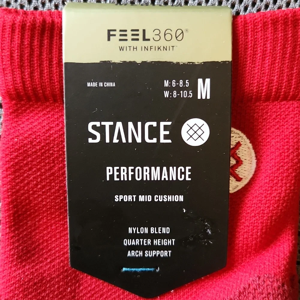 NEW Stance Performance socks. Mens M NEW with tags